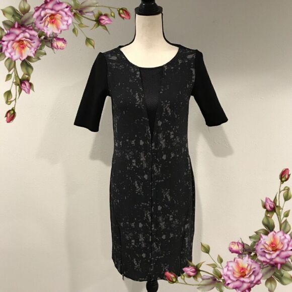 Stylish short sleeve dress with side zippers - Picture 1 of 14